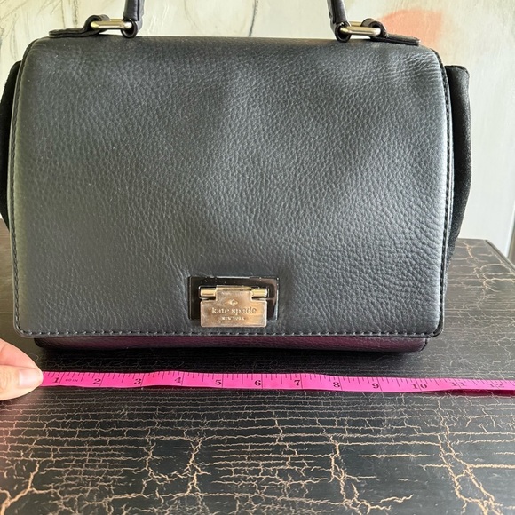Kate Spade Black Leather and Suede Magnolia Park Top Handle Bag - Picture 5 of 15